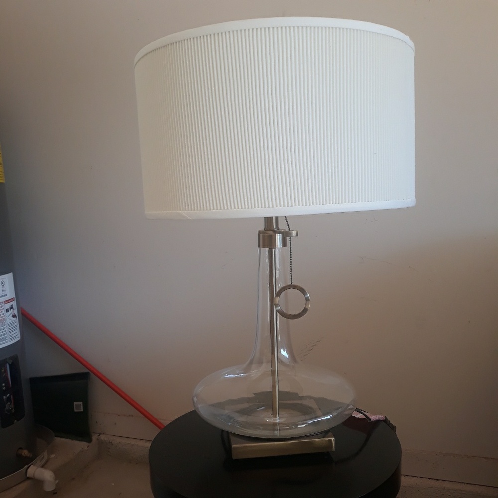 Vintage style set of glass lamps